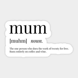 Mum Definition Sticker